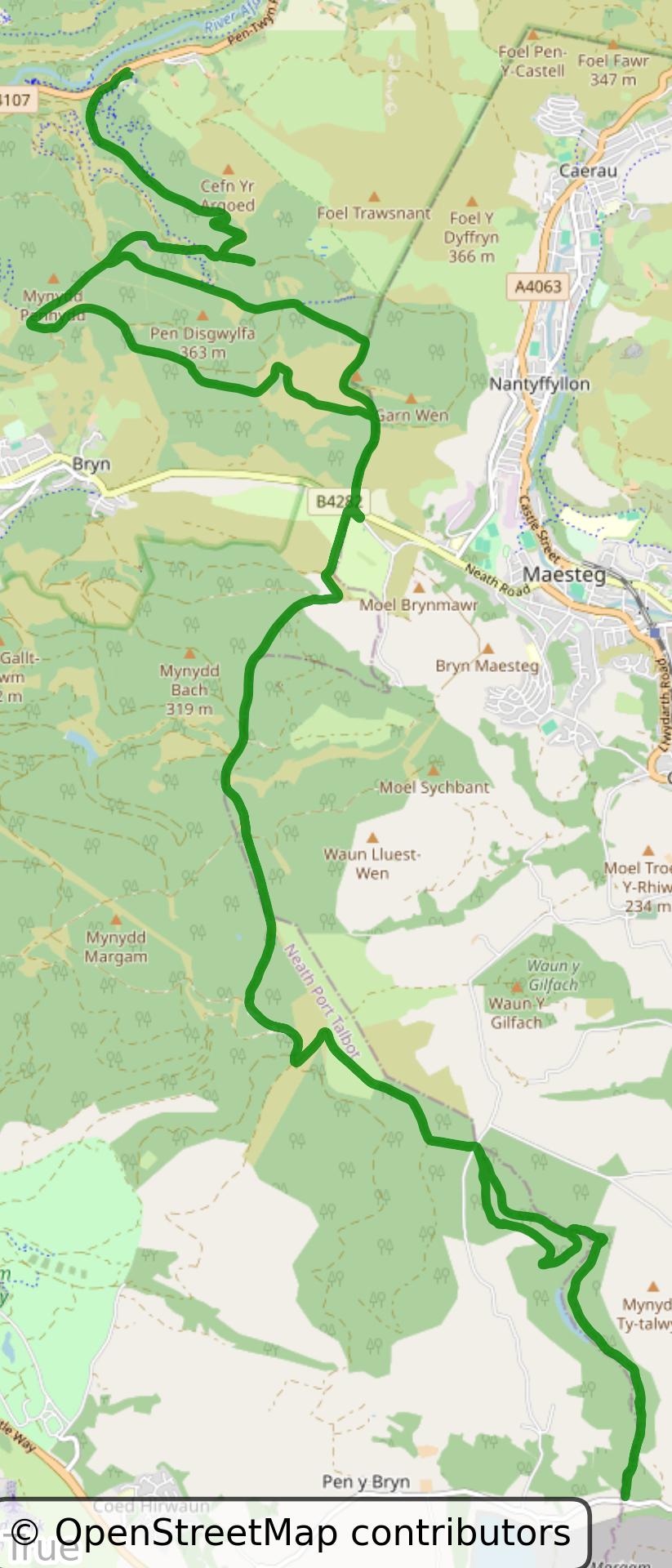 Afan Graig Yr Aber Route